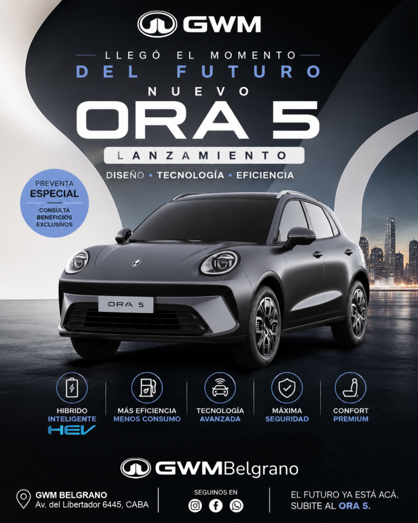 Nuevo GWM ORA 5 Hev - Lanzamiento GWM Belgrano